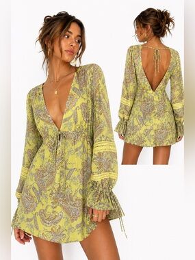 urban outfitters hanna embroidered scalloped babydoll mini dress UO Hanna Embroidered Scalloped Babydoll Mini